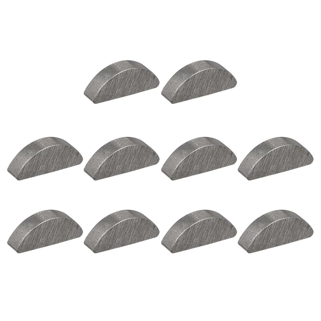 10pcs Woodruff Keys 45# Steel 13mm Length x 5mm Width x 3mm Thickness