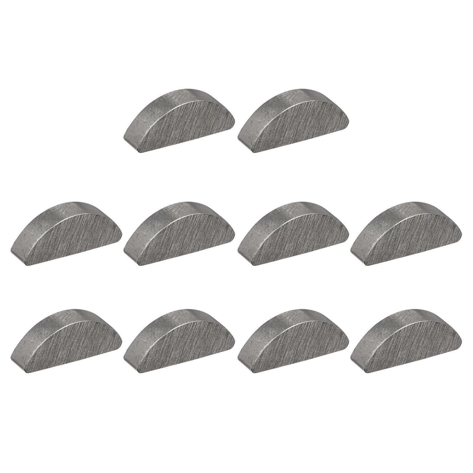 10pcs Woodruff Keys 45# Steel 13mm Length x 5mm Width x 3mm Thickness