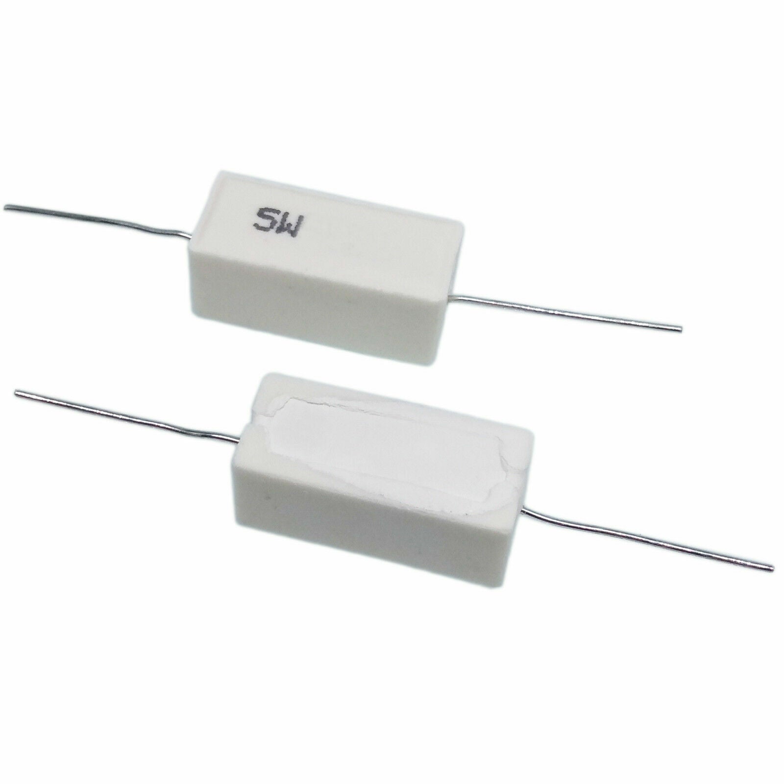 10pcs 5 watt Axial Ceramic Cement Power Resistor 5W 200 OHM