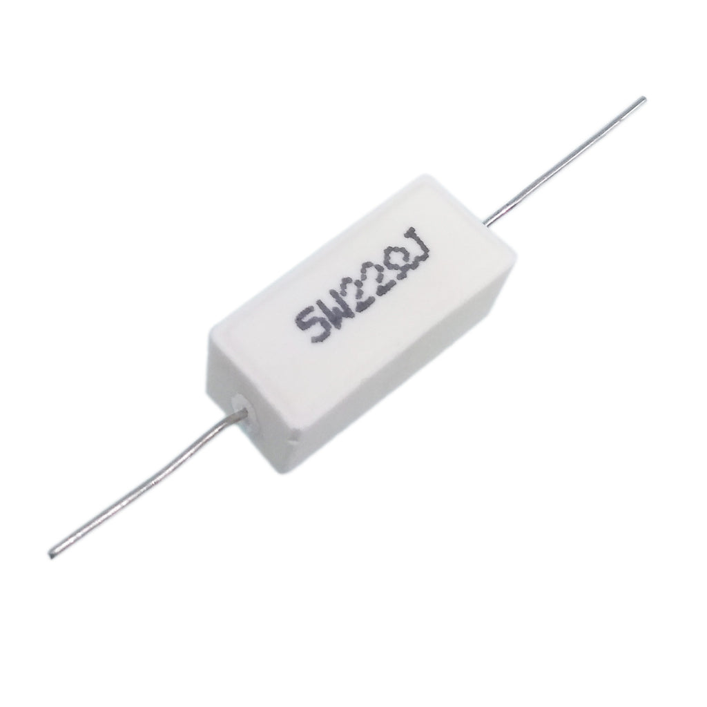US Stock 10pcs 22 ohm 22RΩJ 5 watt Axial Ceramic Cement Power Resistor 5W