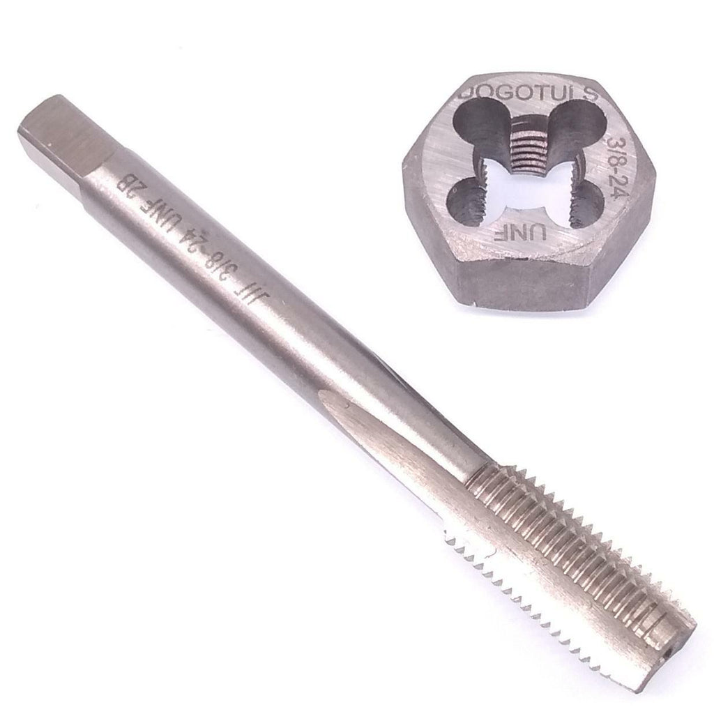 US Stock HSS 3/8-24 Tap & 3/8-24 Hexagon Die Thread Right Hand Set