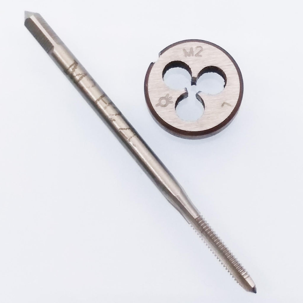 US Stock HSS M2 x 0.4mm Tap & M2 x 0.4mm Die Metric Thread Left Hand