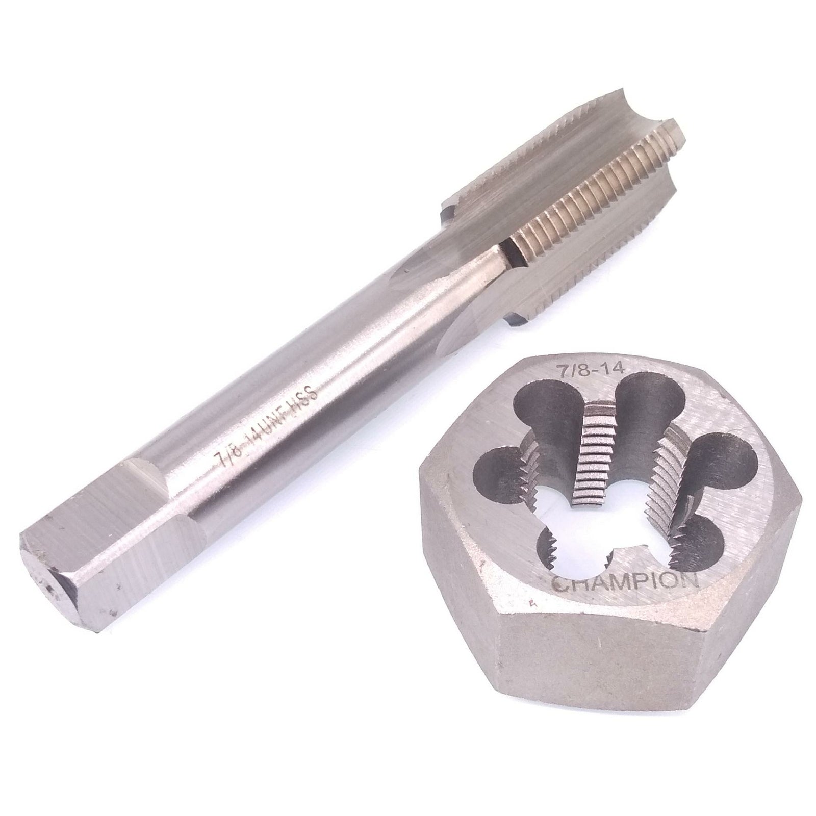 US Stock HSS 7/8-14 Tap & 7/8-14 Hexagon Die Thread Right Hand Set