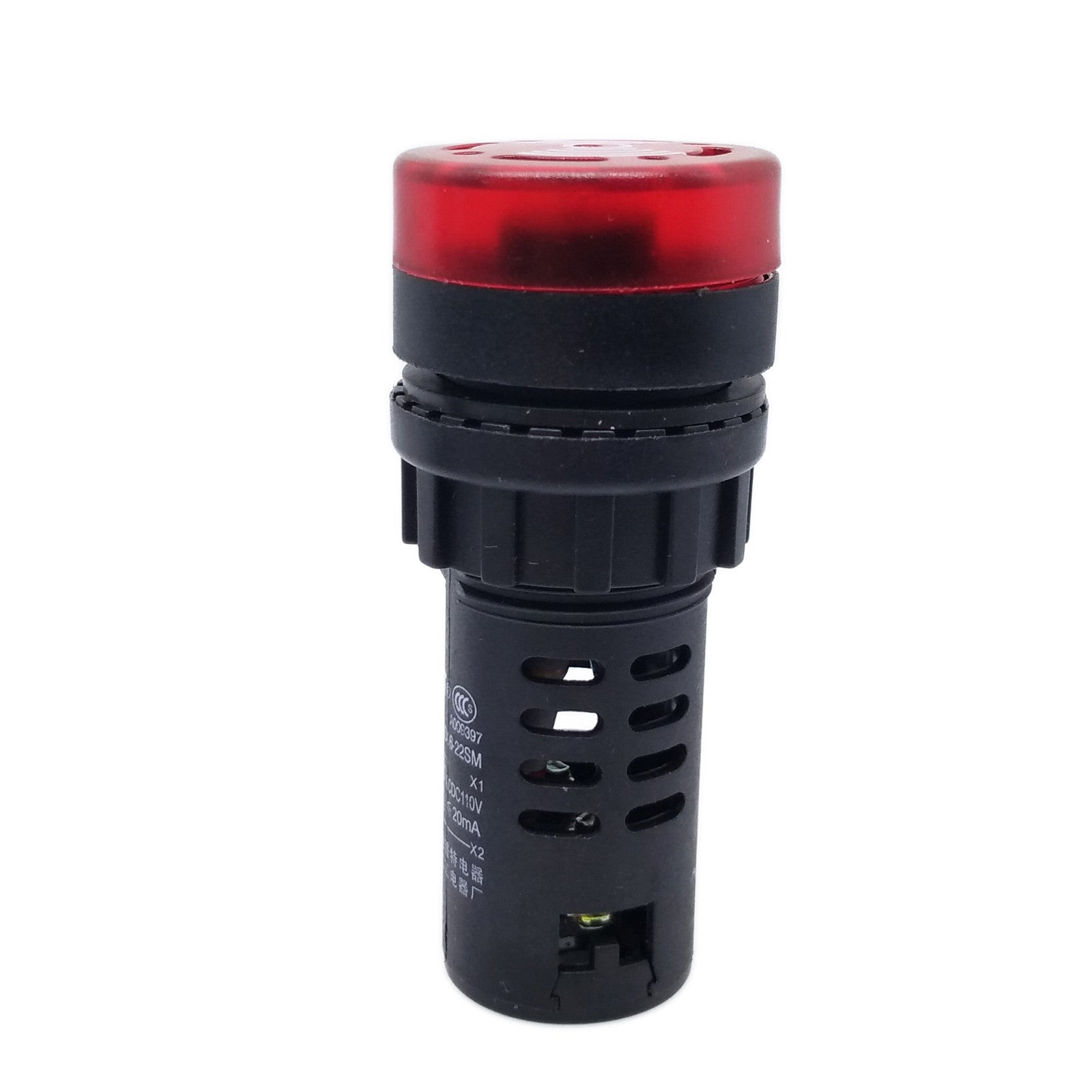 US Stock 2pcs AD16-22SM 110V Red LED Indicator Light Signal Flash Buzzer Beep