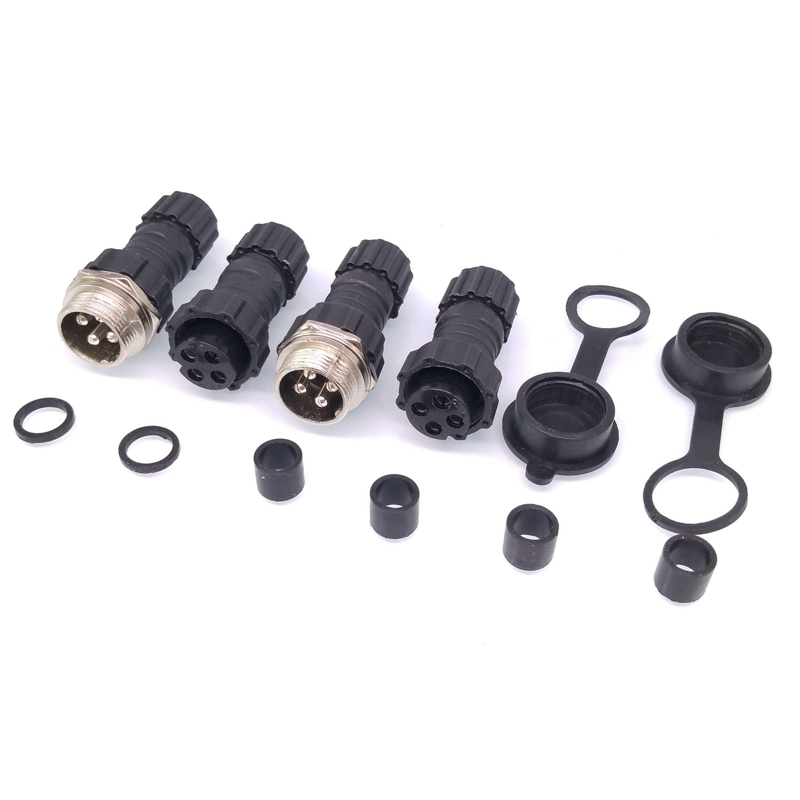 AU Stock 2Sets GX16 Waterproof Aviation Connector Plug Socket Sensor 4pin