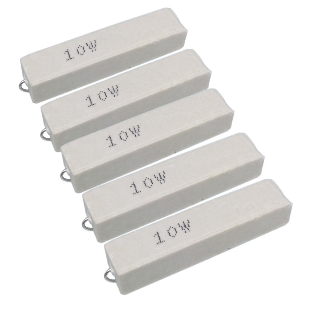 5pcs 25 ohm 25ΩJ 10 watt Axial Ceramic Cement Power Resistor 10W