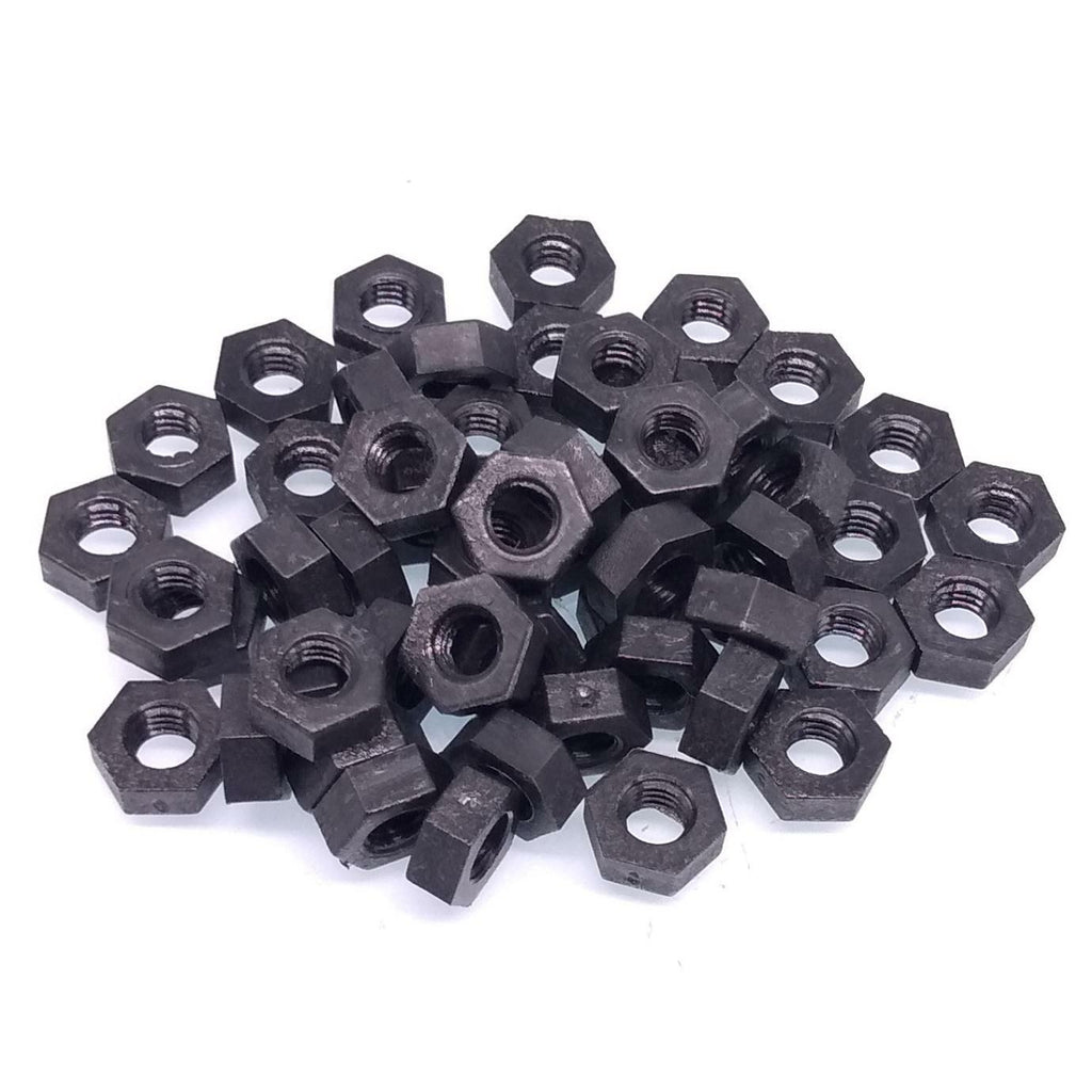500pcs M3 Metric Thread Insert Screw Fastener Black Nylon Hex Nut