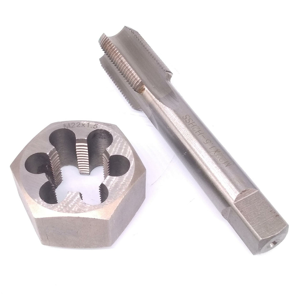 US Stock HSS M22 x 1.5mm Tap & 22x1.5mm Hexagon Die Metric Thread Right Hand Set