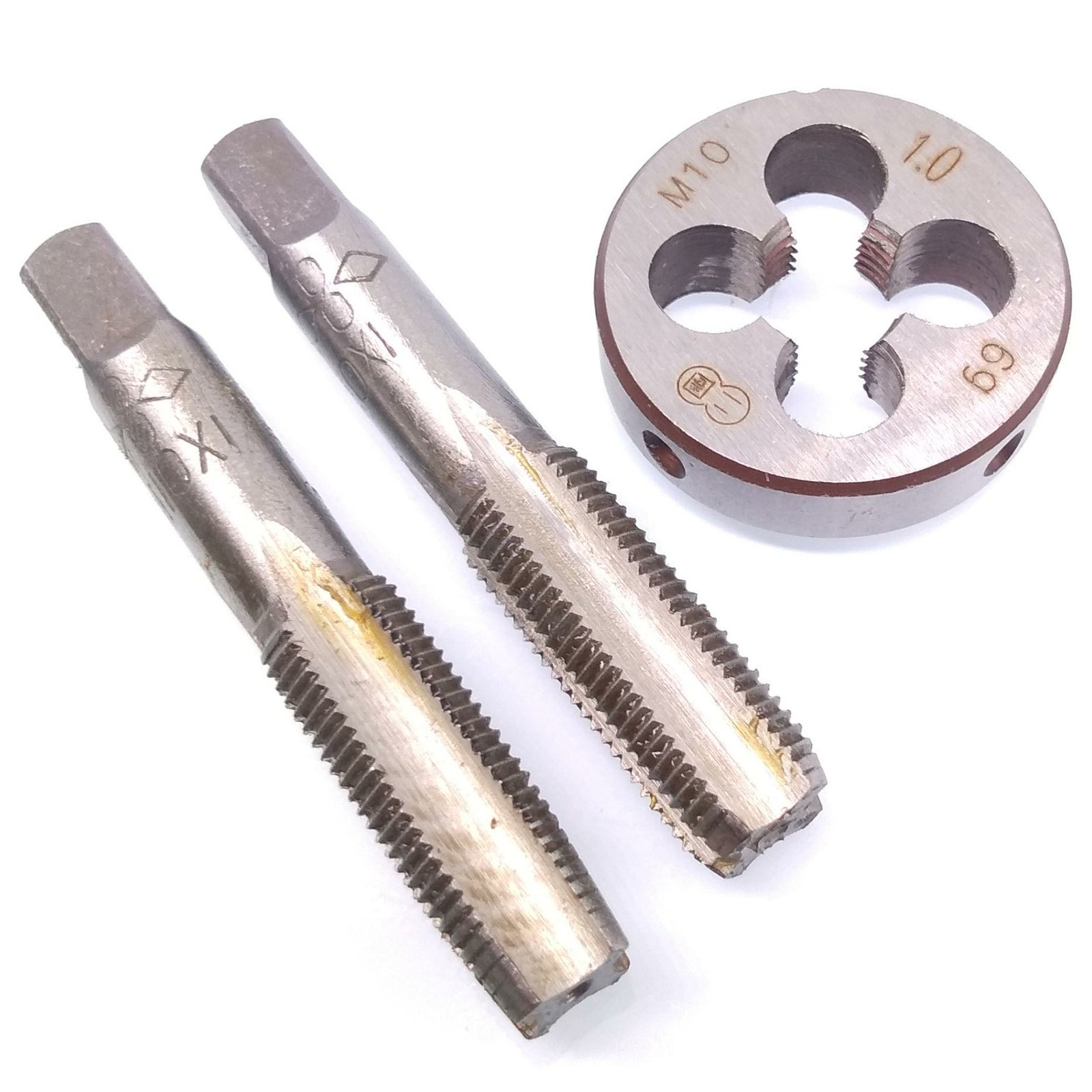 AU Stock HSS M10 x 1mm Taper & Plug Tap & M10 x 1mm Die Metric Thread Right Hand