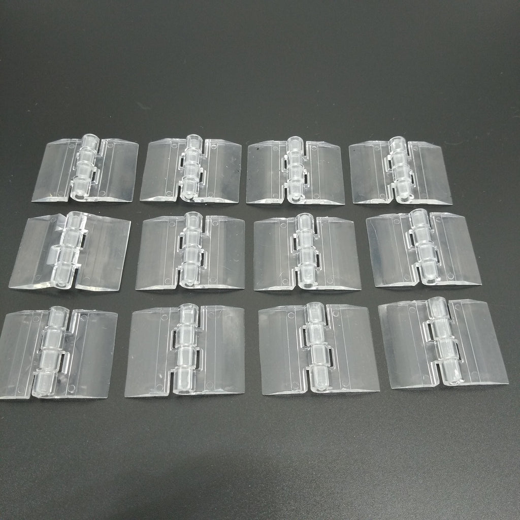 US Stock 12pcs Clear PMMA Acrylic Plastic Folding PMMA Hinge 25 x 33mm