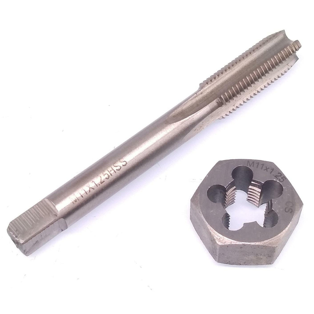 HSS M11 x 1.25mm Tap & M11 x 1.25mm Hexagon Die Metric Thread Right Hand Set