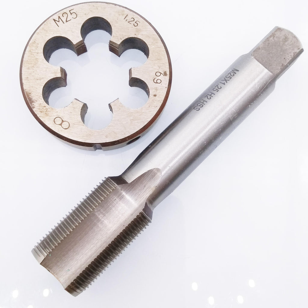 US Stock HSS M25 x 1.25mm Tap & M25 x 1.25mm Die Metric Thread Right Hand