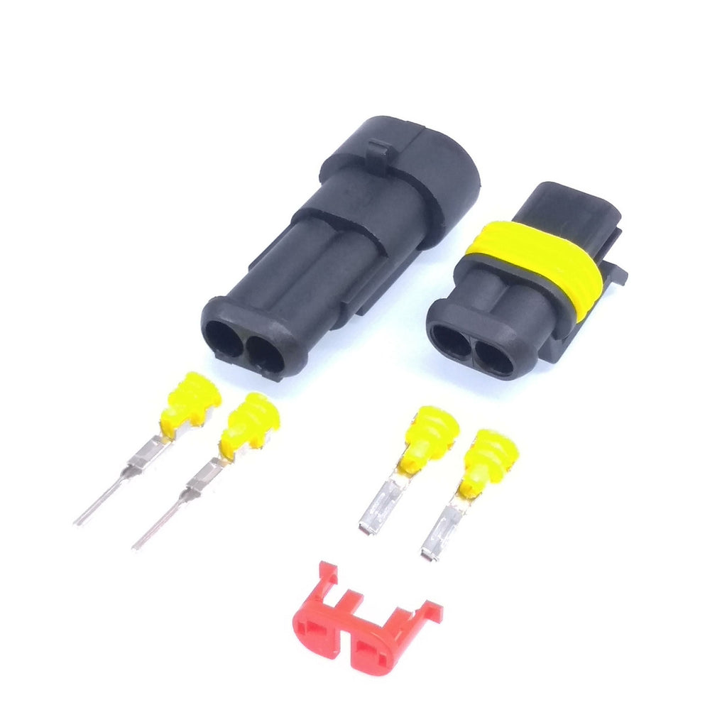 AU Stock 10 Sets 2 Pin Way Sealed Waterproof Electrical Wire Connector Plug Kit