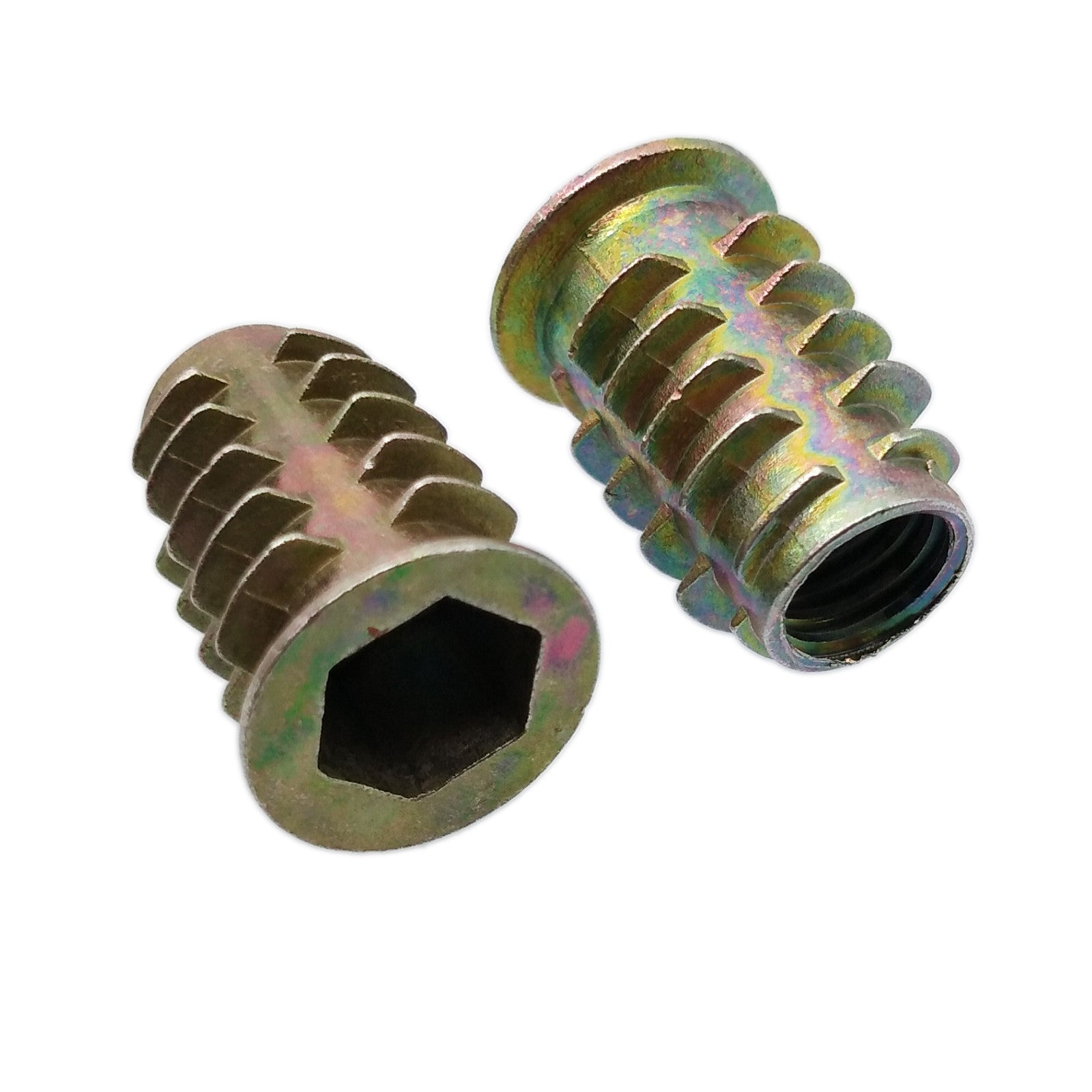 US Stock 20x M8 x 20mm Furniture Hex Drive Flat Head Nuts Screws For Wood Insert