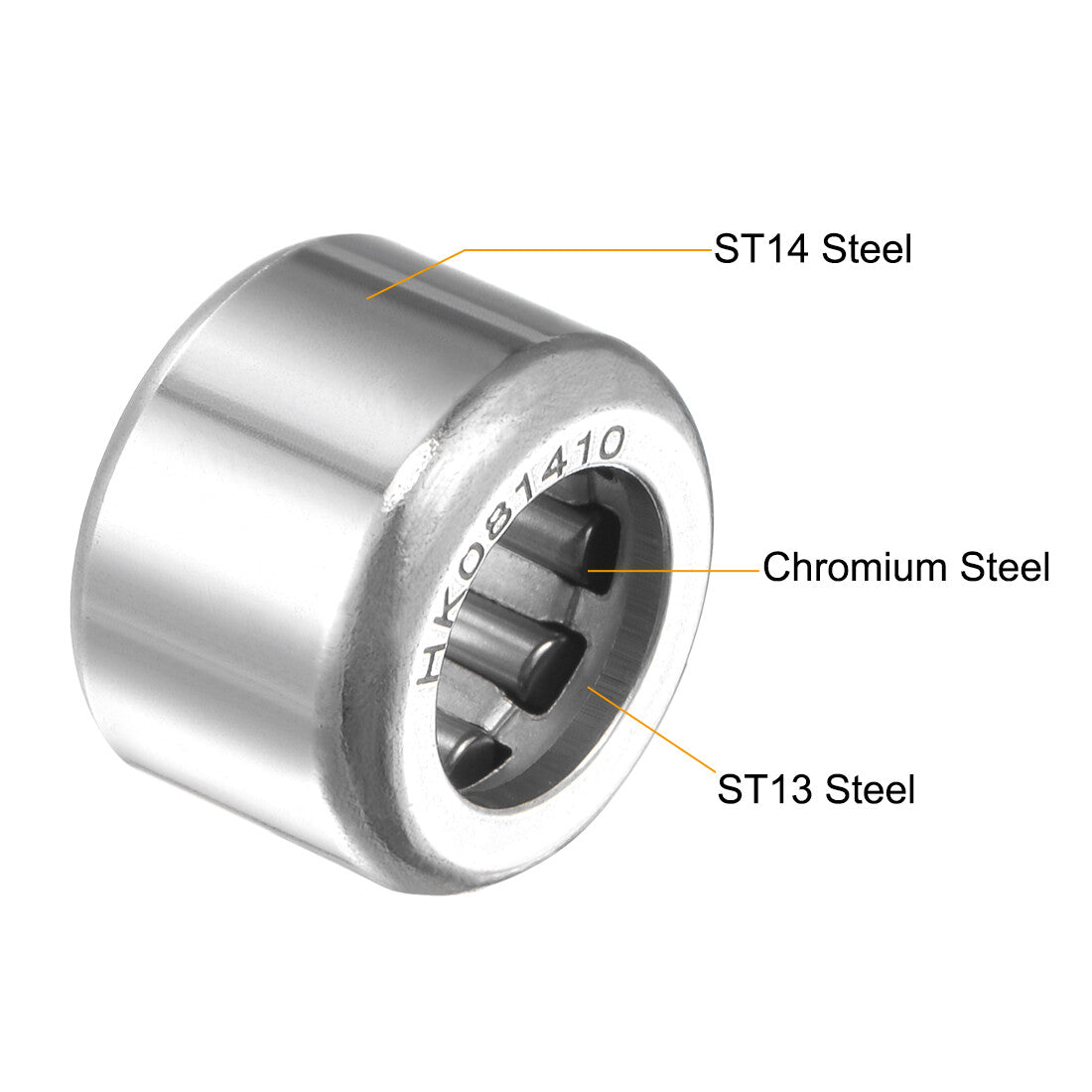 4pcs HK081410 Drawn Cup Needle Roller Bearings 8mm Bore, 14mm OD, 10mm Width