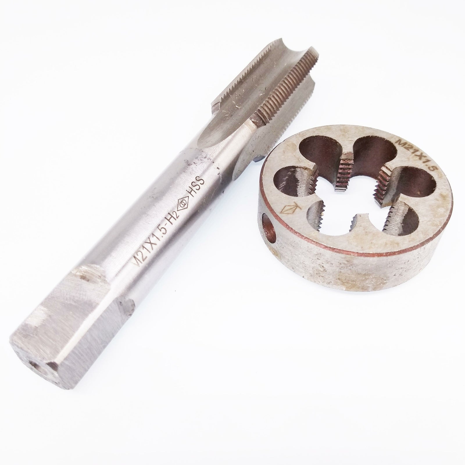 HSS M21 x 1.5mm Tap & M21 x 1.5mm Die Metric Thread Right Hand