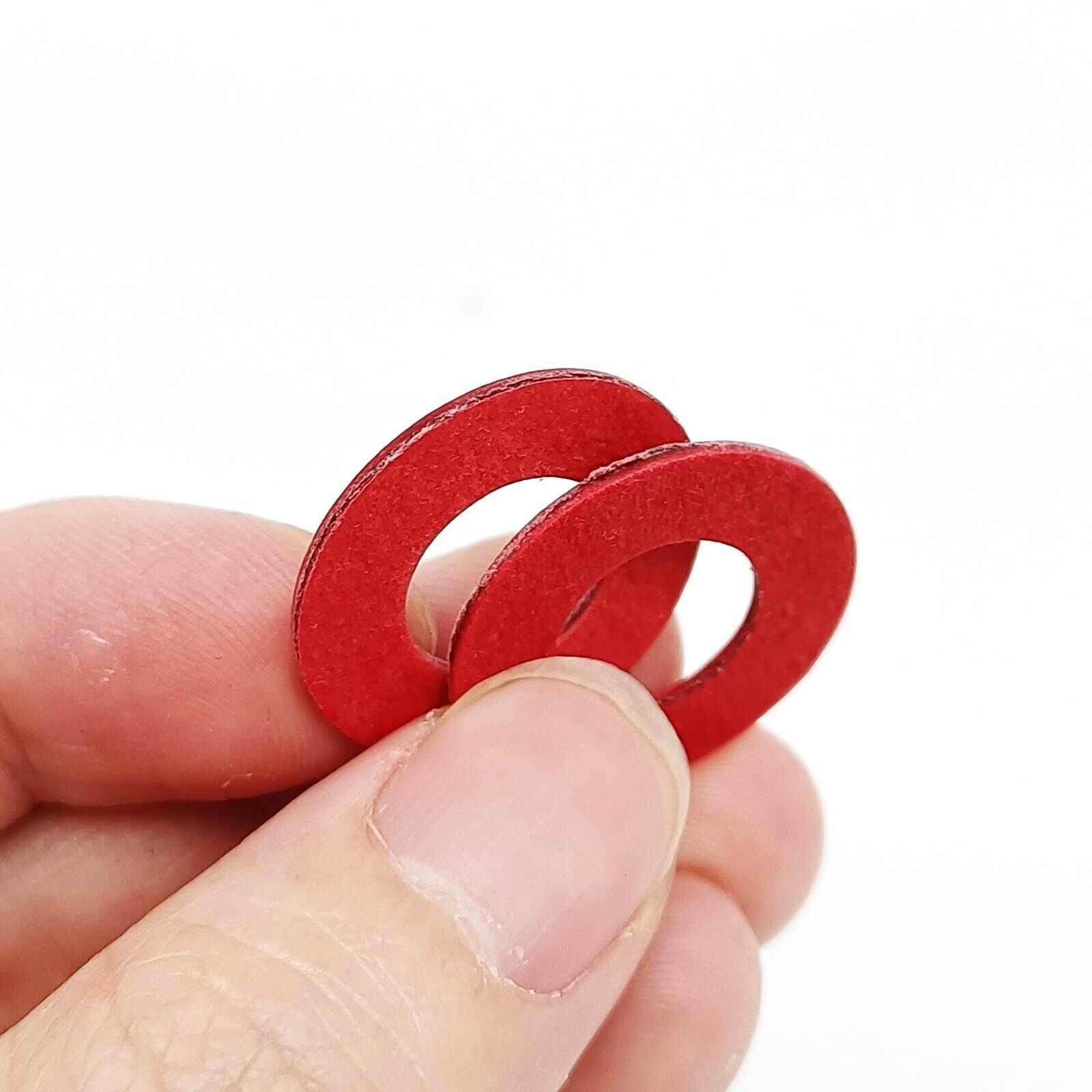 415pcs M2-M8 Red Steel Paper Flat Washer Plain Insulation Gasket Kit Set