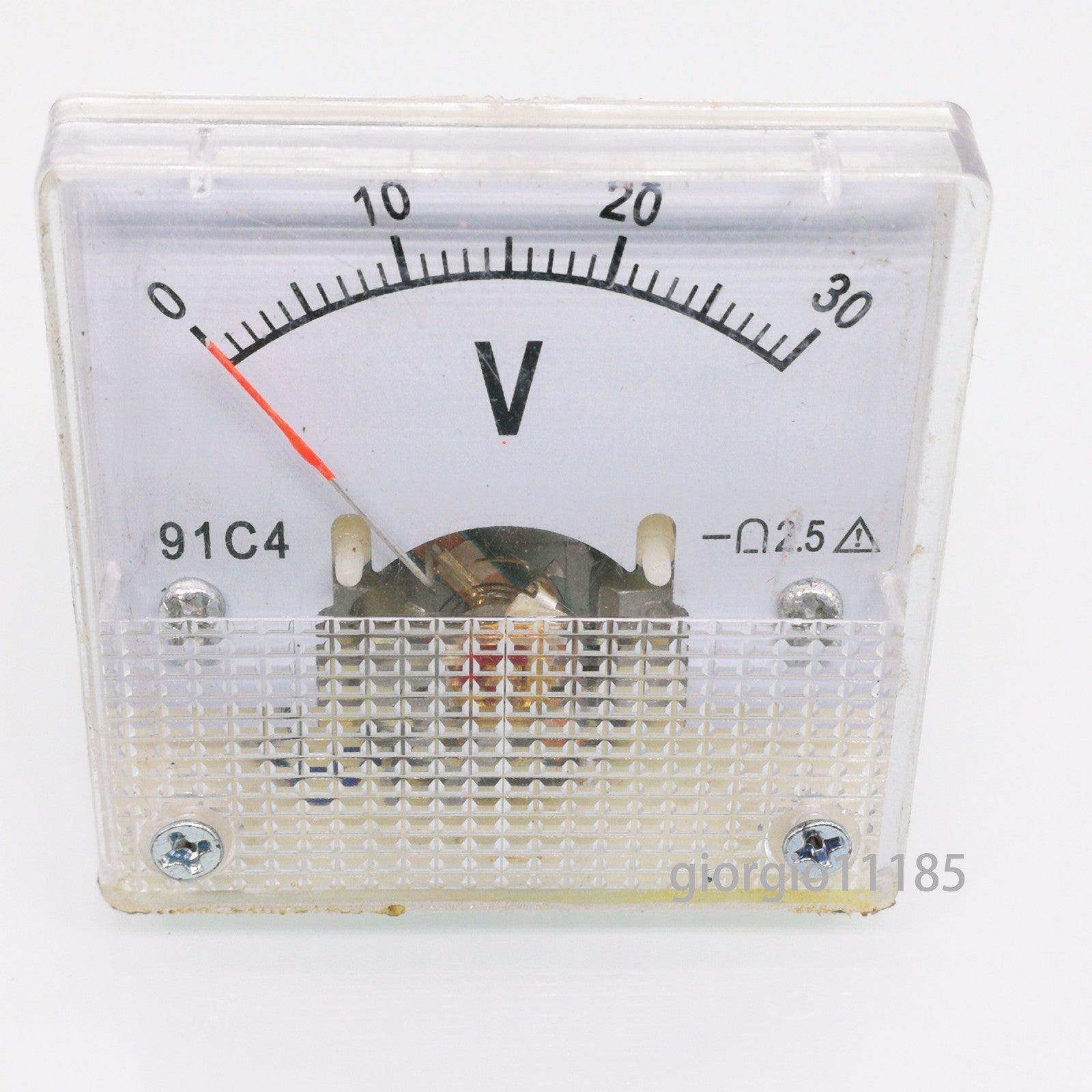 US Stock DC 0 ~ 30V Square Analog Volt Pointer Needle Panel Meter Voltmeter 91C4