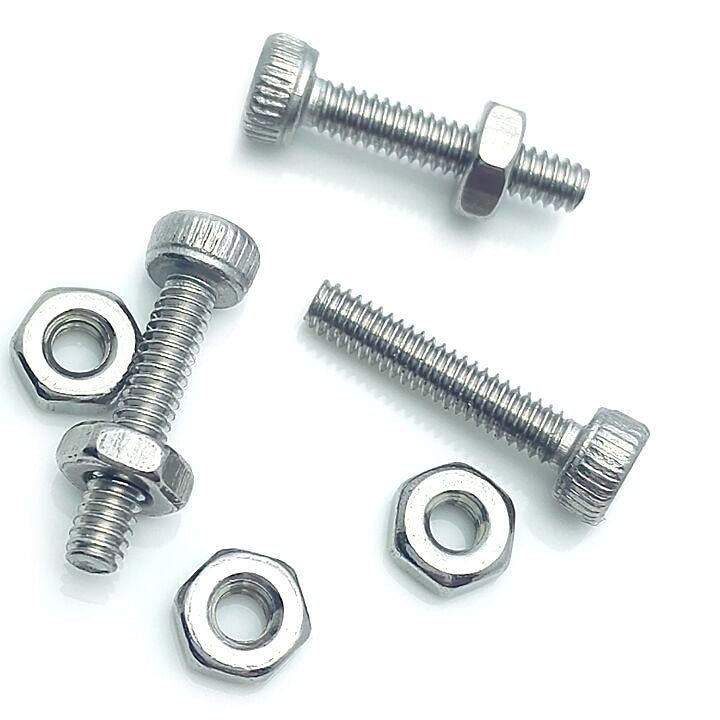 US Stock 50x M2 x 10mm Hex Socket Screw Bolt Knurling DIN912 Stainless Steel Nut