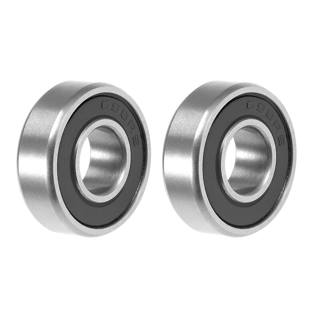 2pcs 698-2RS Ball Bearing 8x19x6mm Double Sealed ABEC-3 Bearings