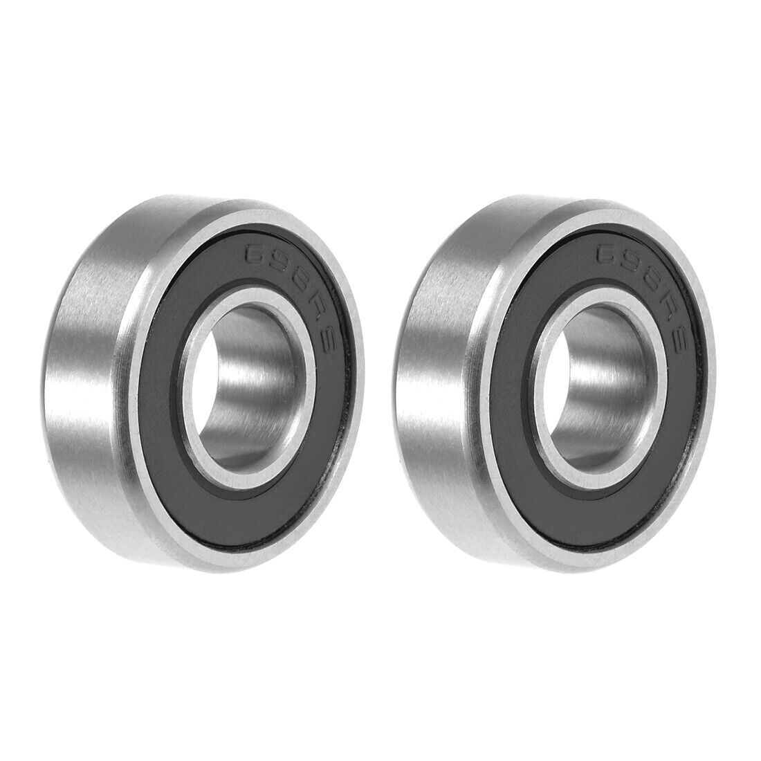 2pcs 698-2RS Ball Bearing 8x19x6mm Double Sealed ABEC-3 Bearings