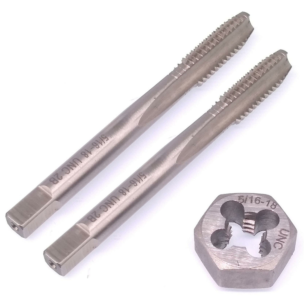 HSS 5/16-18 Taper & Plug Tap & 5/16-18 Hexagon Die Thread Right Hand Set