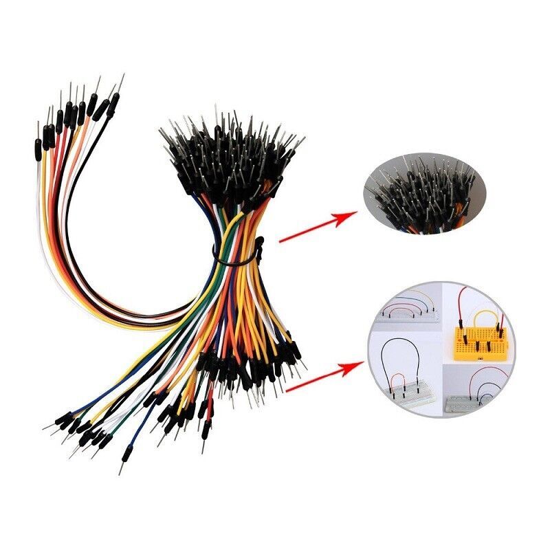 65pcs Solderless Breadboard Jumper Wire Leads Links Bundle Kit Arduino PCB Test