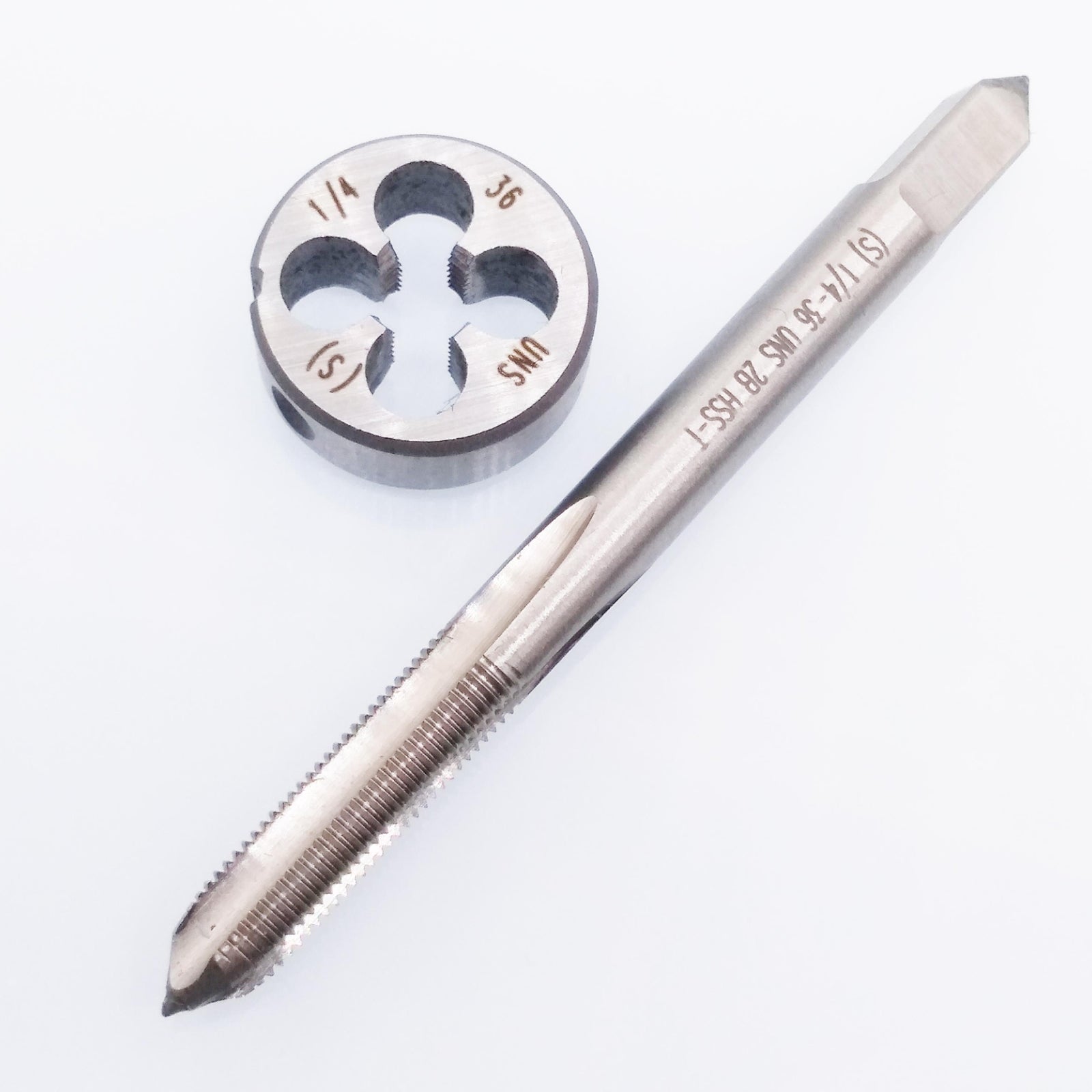 US Stock HSS 1/4-36 UNS Tap & 1/4-36 UNS Die Right Hand