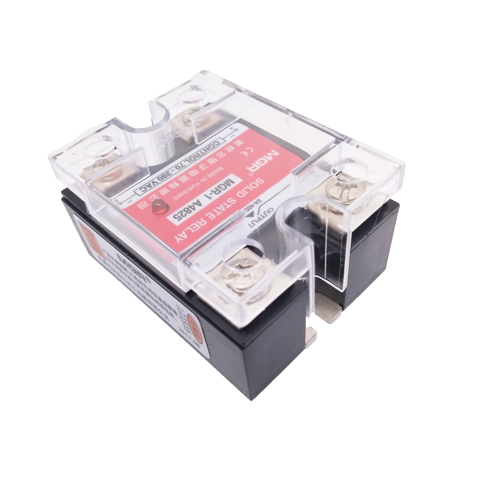 US Stock 25A Solid State Relay SSR AC-AC Input 70-280V AC Load 240-480VAC A4825