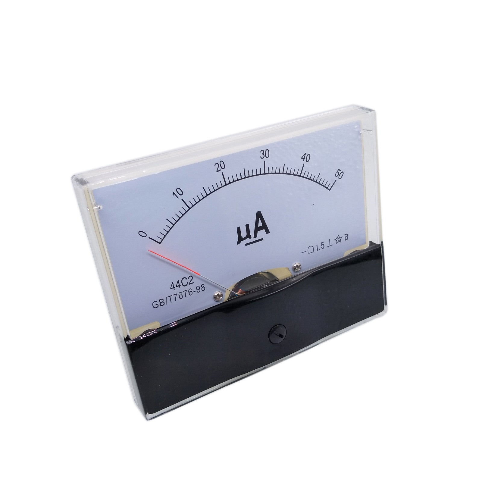US Stock DC 0~50uA Class 1.5 Accuracy Analog Amperemeter Panel Meter Gauge 44C2