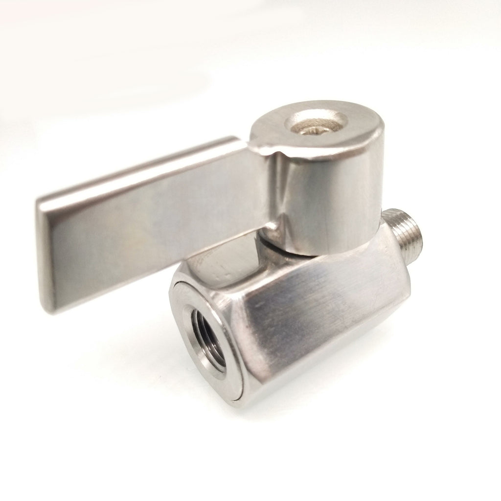 304 Stainless Steel Mini Ball Valve With Handle Female x Male NPT Thread 1/8''