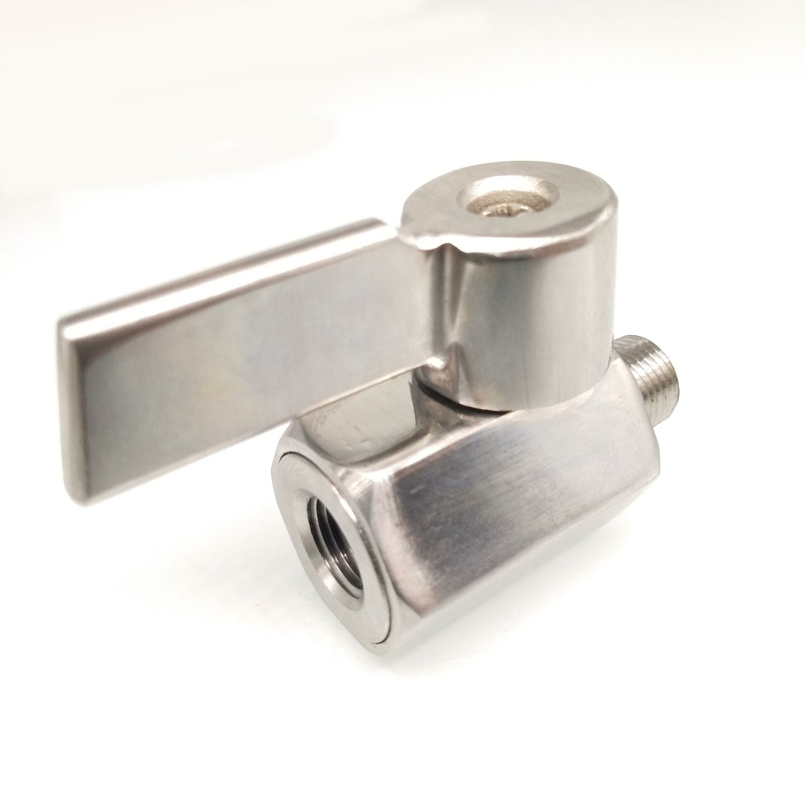 304 Stainless Steel Mini Ball Valve With Handle Female x Male NPT Thread 1/8''