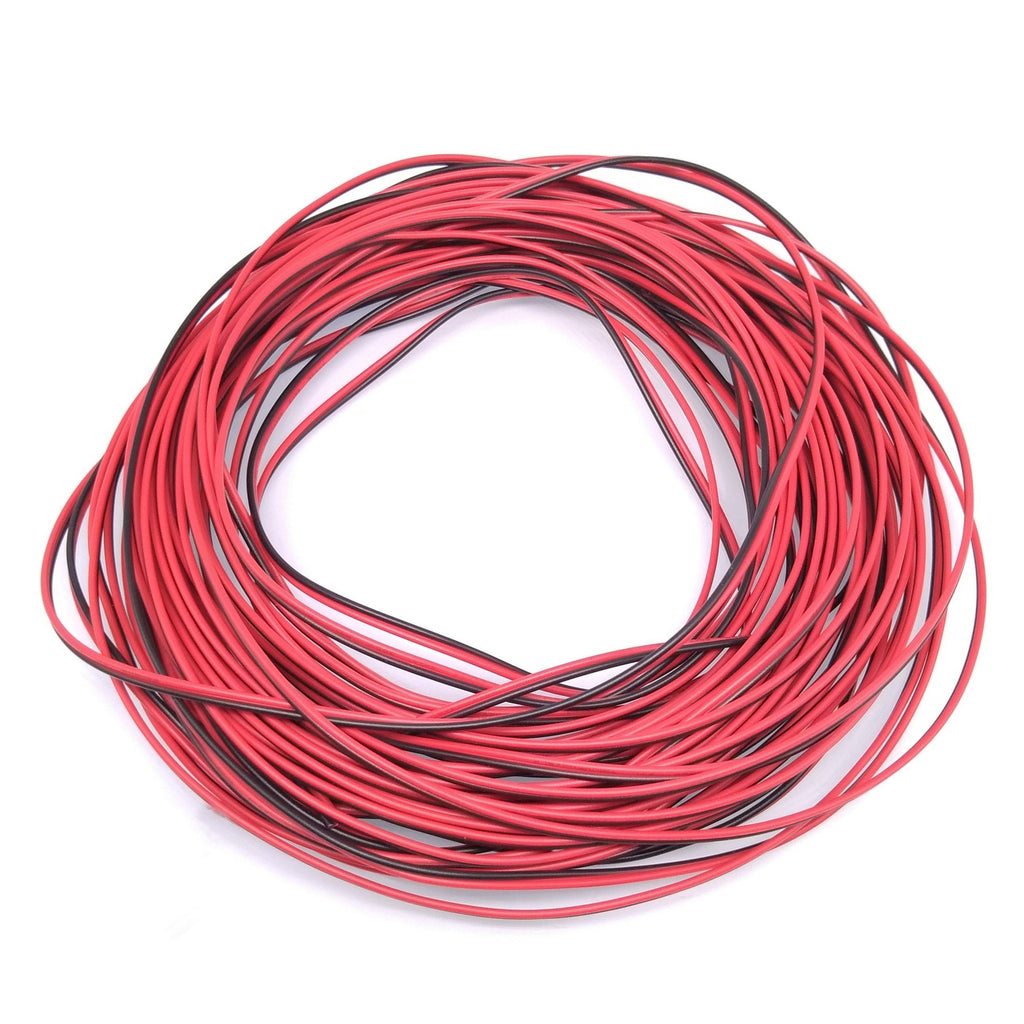 22awg UL-2468 PVC Flat Ribbon Wire Stranded Cables Red & Black 20meter