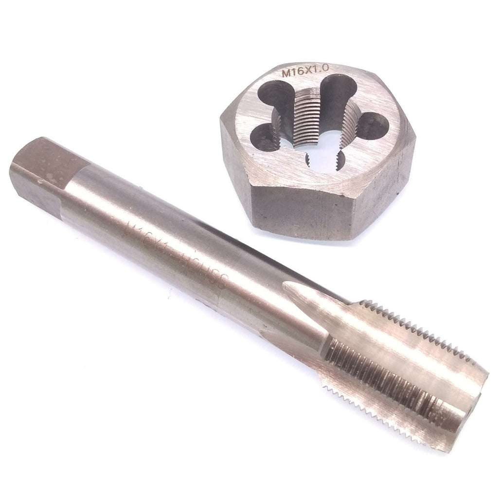 US Stock HSS M16 x 1mm Tap & M16 x 1mm Hexagon Die Metric Thread Right Hand Set
