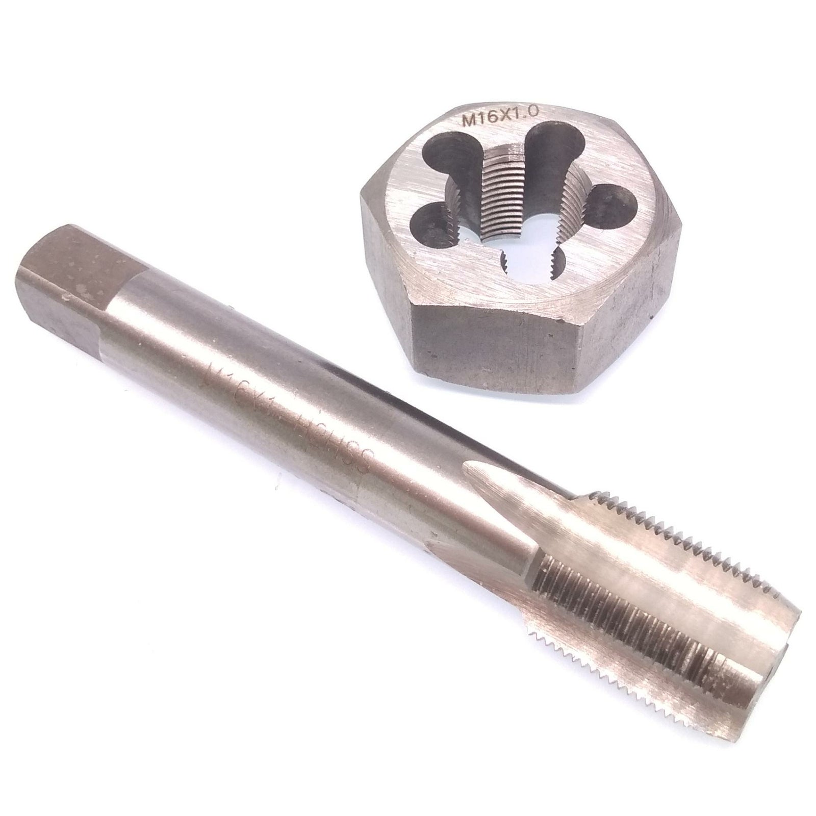 US Stock HSS M16 x 1mm Tap & M16 x 1mm Hexagon Die Metric Thread Right Hand Set