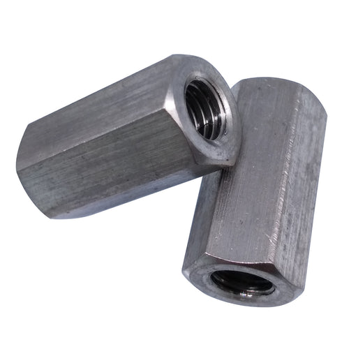 10pcs M6 x 1 x 20mm Stainless steel Long Coupling Hex Nut Connector