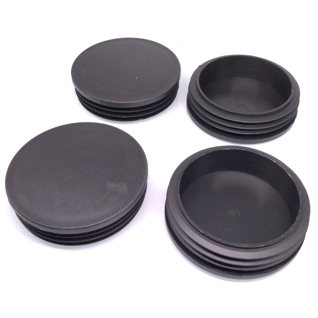 4pcs Round Plastic Black Blanking End Cap Caps Tube Pipe Inserts Plug Bung 90mm