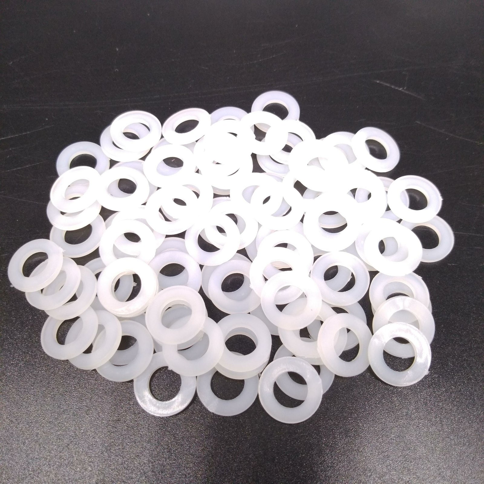 1000pcs M6 White Nylon Flat Washers