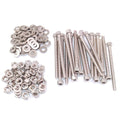 100x M3 x 50mm Socket Head Cap Screws Stainless Steel Allen Socket Nuts Washers