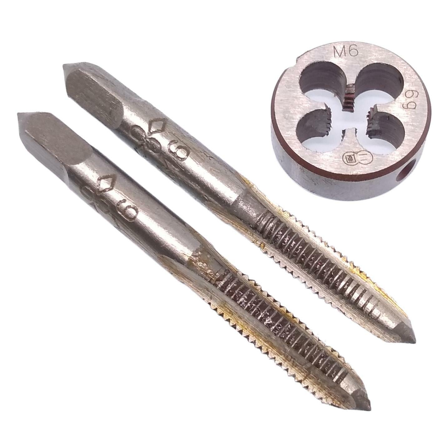 HSS M6 x 1mm Taper & Plug Tap & M6 x 1mm Die Metric Thread Right Hand