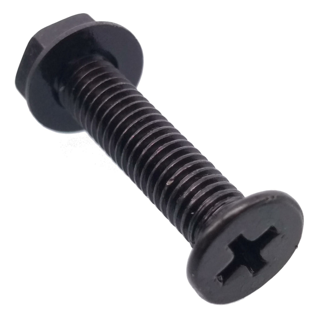 100pcs M5 x 30mm Flat Head Black Screws with Nuts Washers