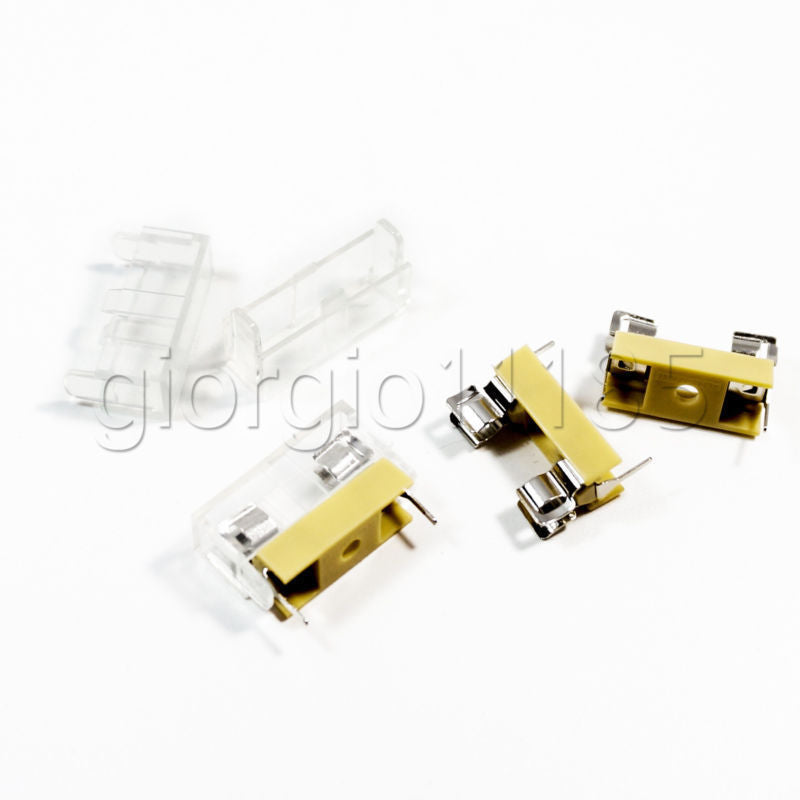 US Stock 10pcs Panel Mount PCB Fuse Holder Case with Transparent Cover 5 x 20mm
