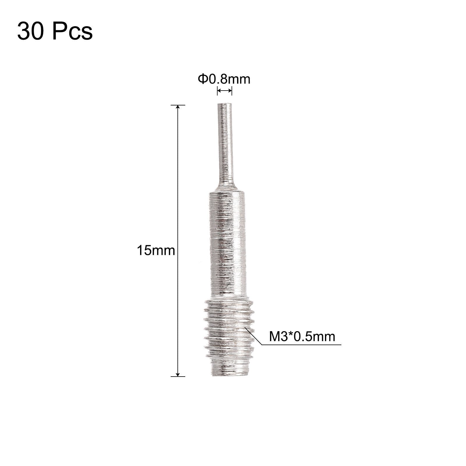 30pcs Replace Pins for Watch Band Pin Punch Tool 0.8mm Dia Metal Punch Pins