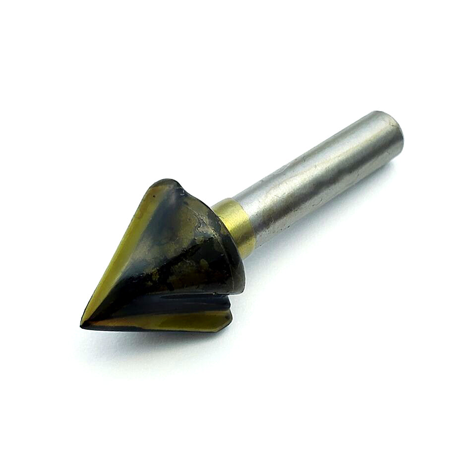 US Stock 3D 60 Degree Router End Mill CNC Engraving V Groove Bit 6x16mm 2V61660