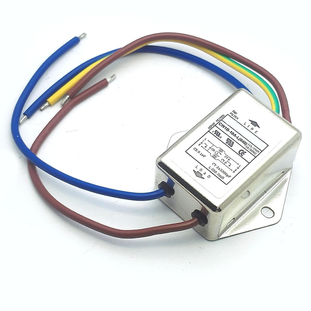 AU Stock  Lead Wire Power EMI Noise Filter 10A 115/220V 50/60Hz
