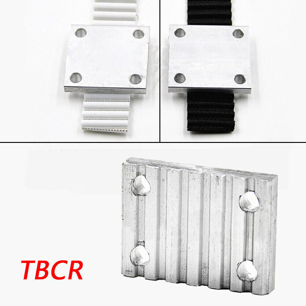 3Pcs 6mm Wide 2GT TBCR Type Timing Belts Connection Clamping Plate