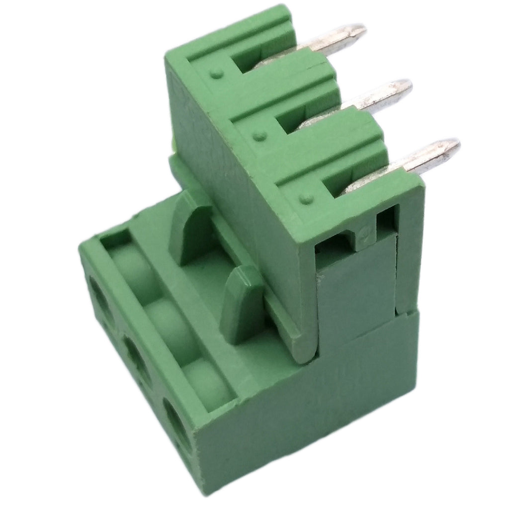 US Stock 10Set 2EDG 3P Plug-in Screw Terminal Block Connector 5.08mm Right Angle