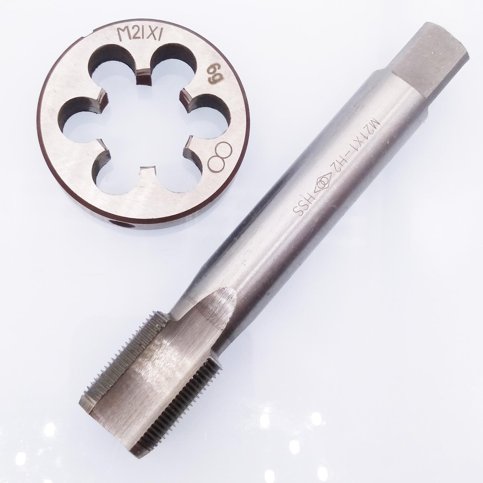 US Stock HSS M21 x 1mm Tap & M21 x 1.0mm Die Metric Thread Right Hand