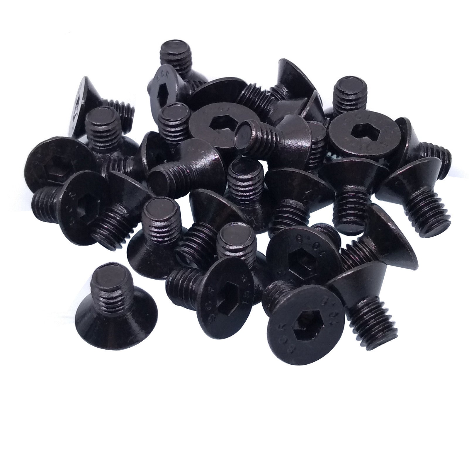US Stock 50x M6 x 10mm Grade 10.9 Flat Countersunk Hex Socket Bolts Screws Black