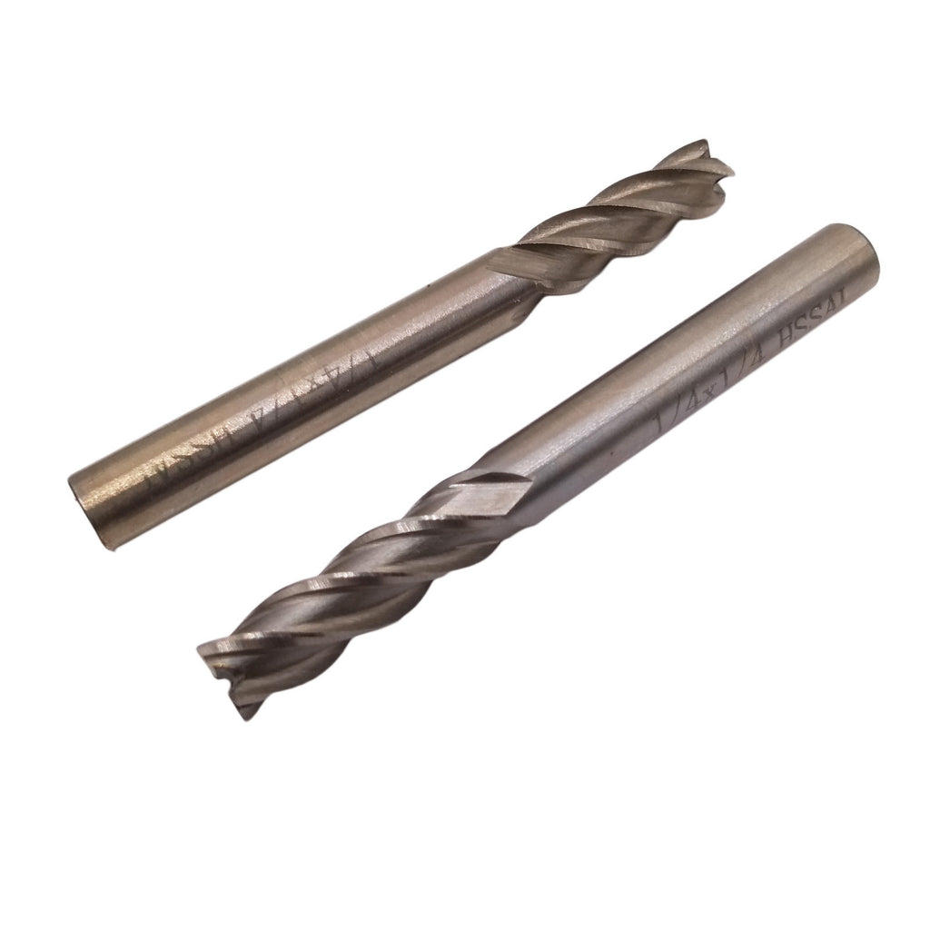 3pcs 1/4 inch Four 4 Flute HSS & Aluminium End Mill Cutter CNC Bit